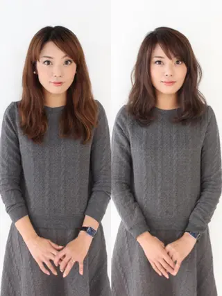 セミロング 河野 薫のヘアスタイル