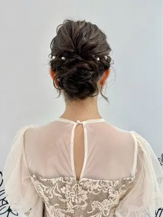 ロング ヘアアレンジ 🩶横浜美容室 透明感カラー✝️るみのヘアスタイル