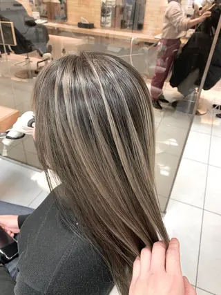 セミロング カラー 縮毛/レイヤー 韓国/橋口のヘアスタイル