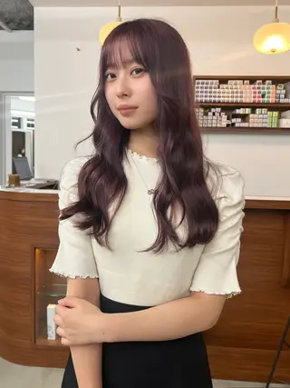 セミロング いざわりお /梅田/ブリーチのヘアスタイル