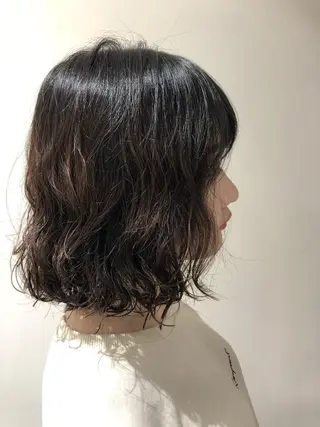 パーマ ボブ韓国風レイヤー 髪質改善/畠中ケントのヘアスタイル