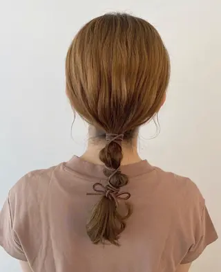 セミロング カラー ヘアアレンジ お洒落パーマ/ 艶カラー/michiのヘアスタイル