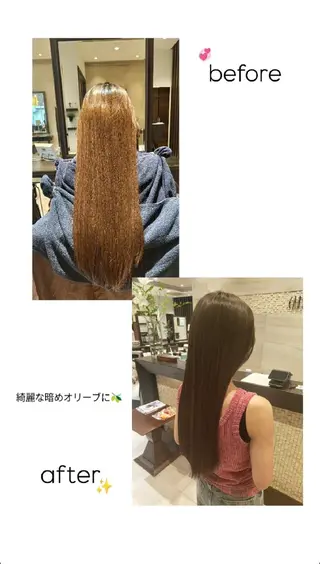 ロング カラー 鈴木 万里奈のヘアスタイル