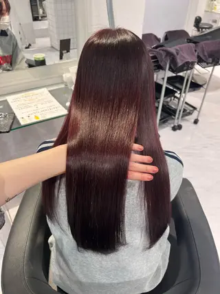 ロング 亀山雄貴/艶カラー/ 酸性縮毛矯正のヘアスタイル