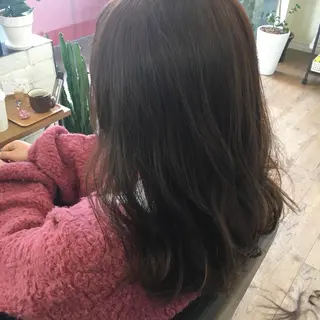 セミロング カラー 上川 美幸のヘアスタイル