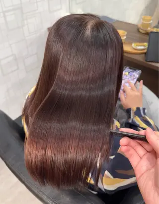 セミロング カラー Halo by seen所属・美髪矯正/髪質改善/ 多田知生のヘアスタイル