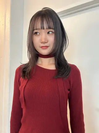 セミロング レイヤーカット/ 透明感カラーmikuのヘアスタイル