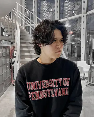 ショート パーマ メンズ メンズ🔥 撮影モデル募集のヘアスタイル