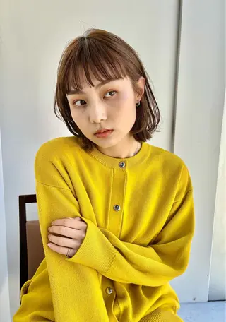 ショート あやめ【顔まわり/レ イヤー/柔らかカラ】のヘアスタイル