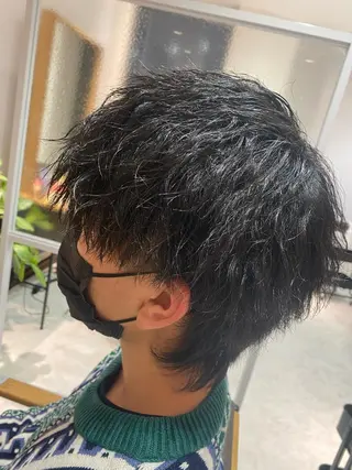 パーマ メンズ カルマパーマ韓国ヘア shiryuのヘアスタイル