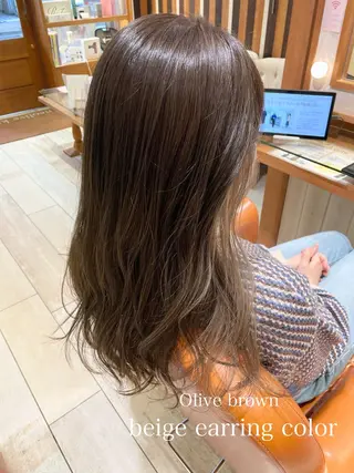 セミロング カラー 清水　ちひろ ✄トップスタイリストのヘアスタイル