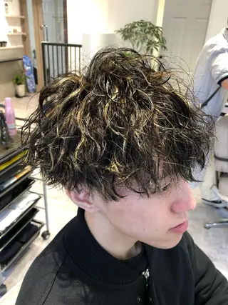 カラー パーマ メンズ ⭐️TOSHIKI メンズパーマオタク⭐のヘアスタイル