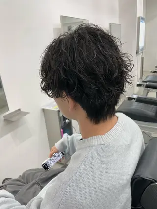 ショート パーマ ヘアアレンジ メンズ 亀井隆汰/メンズ専門 パーマ特化美容師のヘアスタイル