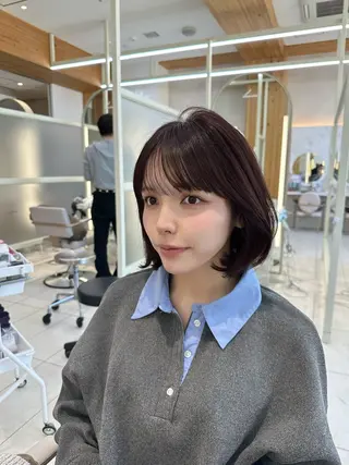 ショート oto🎀×美髪× シースルー前髪🤍のヘアスタイル