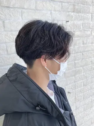 ショート パーマ メンズ 🪞髪質改善カラー× レイヤー河村真聖🪞のヘアスタイル