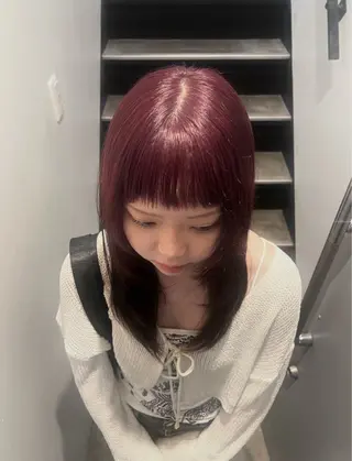 カラー the hinc所属・miyu /大阪 /レイヤーカットのヘアスタイル