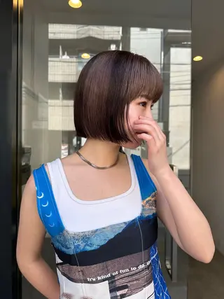 ショート カラー hen所属・心斎橋/レイヤー/ ブリーチ/モエのヘアスタイル