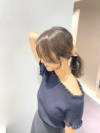 ミディアム カラー 髪質改善水素TR× レイヤーカット/熊澤のヘアスタイル