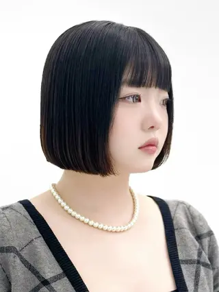 ショート カラー ヘアアレンジ 韓国ボブ・ウルフ🤍 縮毛矯正🤍ひかりのヘアスタイル
