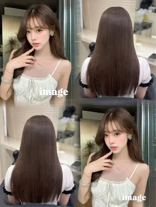 ロング カラー 🤍韓国大人っぽ ベージュMAI🤍のヘアスタイル