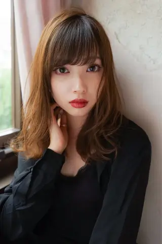 ミディアム 【代表】 高瀬慎也/縮毛矯正のヘアスタイル