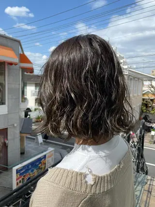 ショート カラー パーマ ヘアアレンジ ショート/韓国ヘア Moto✂︎のヘアスタイル