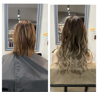セミロング ✨艶感/透け感✨Sherry所属・艶髪/ハイトーン Sherryのヘアスタイル