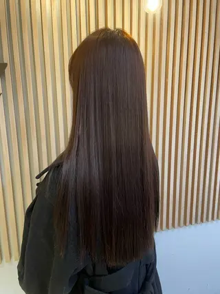 ロング カラー 長谷川 輝のヘアスタイル