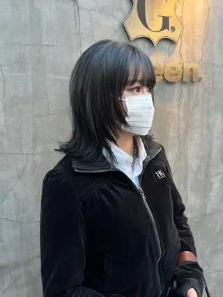 セミロング カラー HAIR MAKE miel所属・🫧透明感カラー🫧 SHINSEIのヘアスタイル