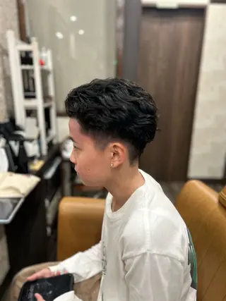 ミディアム パーマ メンズ メンズカット/ 雄大のヘアスタイル