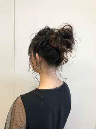 セミロング ヘアアレンジ KANAMI日暮里 韓国ヘア・メイクのヘアスタイル