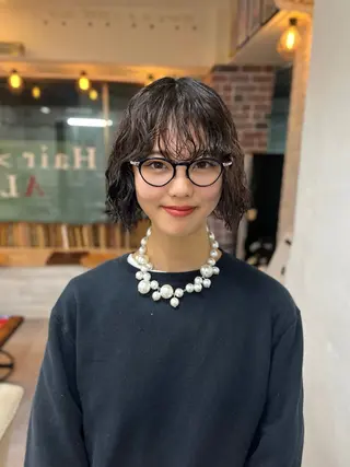 ショート パーマ ウルフレイヤー エクステ/kokiのヘアスタイル