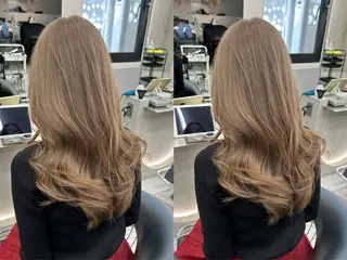 カラー ヘアアレンジ fumika🎀 韓国ヘア×ベージュのヘアスタイル