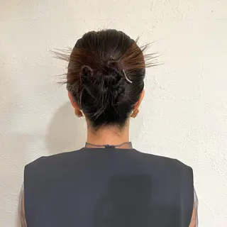 ミディアム ヘアアレンジ パ ルのヘアスタイル