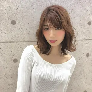 ミディアム 上川 開生のヘアスタイル