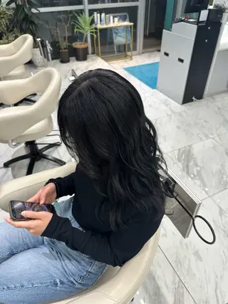 ロング カラー ヘアアレンジ LeeHorie miuのヘアスタイル