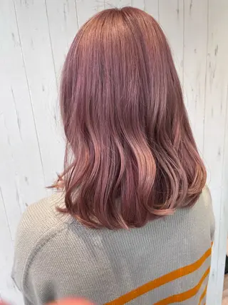 ミディアム カラー dogstar小林諒 レイヤー/パーマのヘアスタイル