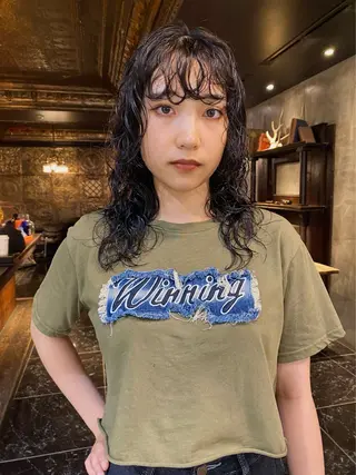 ミディアム パーマ ルカ/ レイヤーカット🍓のヘアスタイル