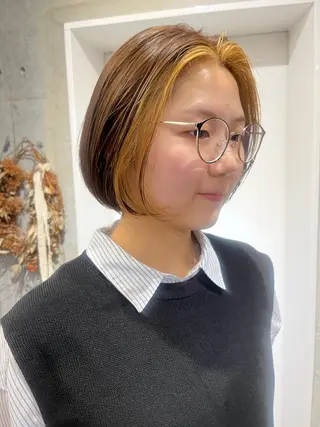 ショート カラー 駅チカ【ali'i】 アリイ花崎友美☘のヘアスタイル