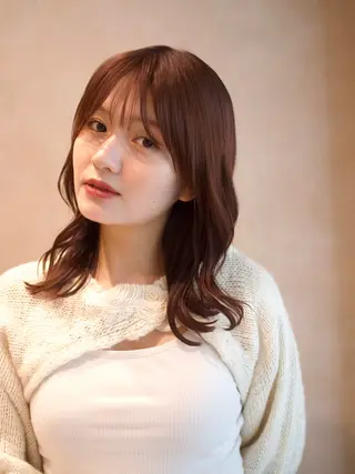 セミロング カラー 💖🌷越後 遥🌷💖のヘアスタイル