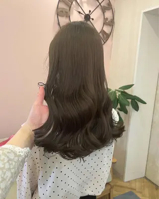 セミロング カラー ヘアアレンジ ブリーチなし/ レイヤー🌿runaのヘアスタイル