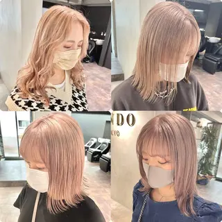 セミロング カラー MiL所属・✨ハイトーン✨ 濱田知孝のヘアスタイル