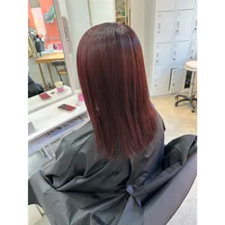 セミロング 韓国ヘア×ハイトーン AYA💫のヘアスタイル