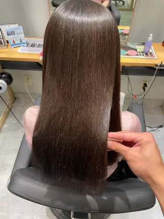 ミディアム ハモチユウゴ 髪質改善/縮毛矯正のヘアスタイル