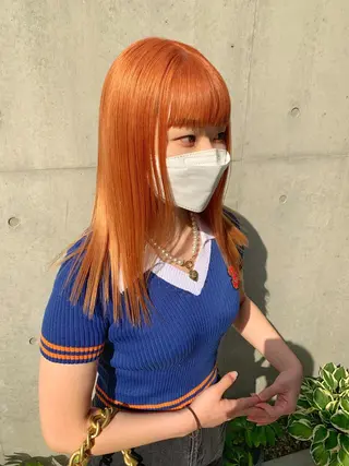 ミディアム ハイトーンNo.1✨ パーマ✨イマイタツヤのヘアスタイル