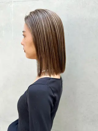 セミロング カラー 🦋レイヤーカット ミドリカワ🦋のヘアスタイル