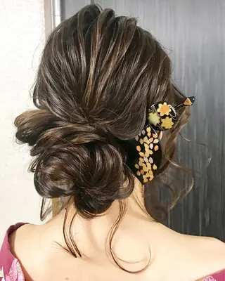 セミロング ヘアアレンジ プレシャス所属・池田 景子のヘアスタイル