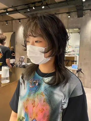 セミロング すぎもと さき⚡️ 朝ラク・*パーマのヘアスタイル