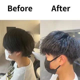 ショート 髪質改善× ハイライト溝江のヘアスタイル