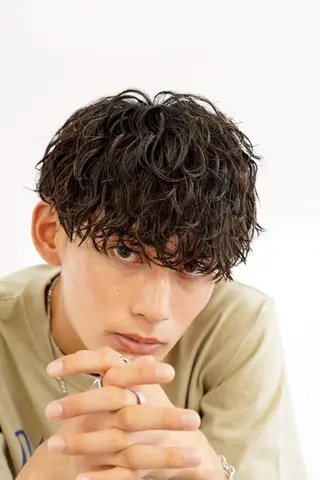 ショート パーマ ヘアアレンジ メンズ fifth大分所属・fifth 安藤海哉のヘアスタイル